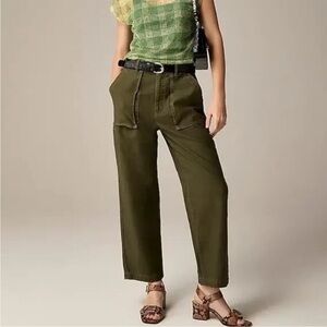J.Crew Wide-leg cargo pant in sateen cotton NWT Size 18